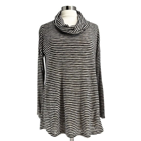 ANTHROPOLOGIE SUNDAY IN BROOKLYN Striped Knit Cowl Neck  M - Picture 3 of 8